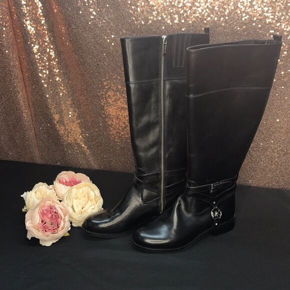 MICHAEL by MICHAEL KORS Black Leather Boots - Picture 7 of 8